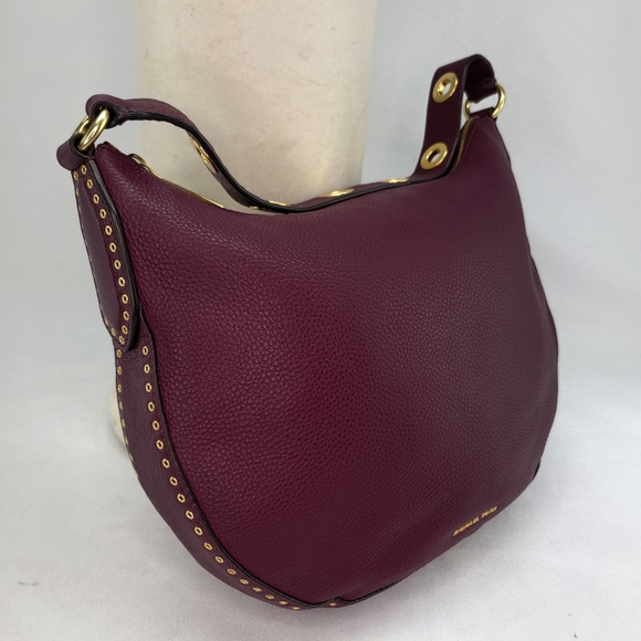MICHAEL KORS Brooklyn Large Convertible Leather Hobo Plum (limited edition) - Picture 1 of 15
